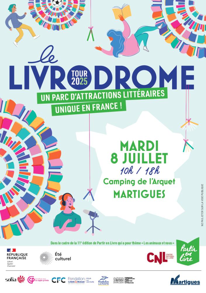 Livrodrome 8e étape 2025 recto recto affiche de la 8e étape de la manifestation Livrodrome